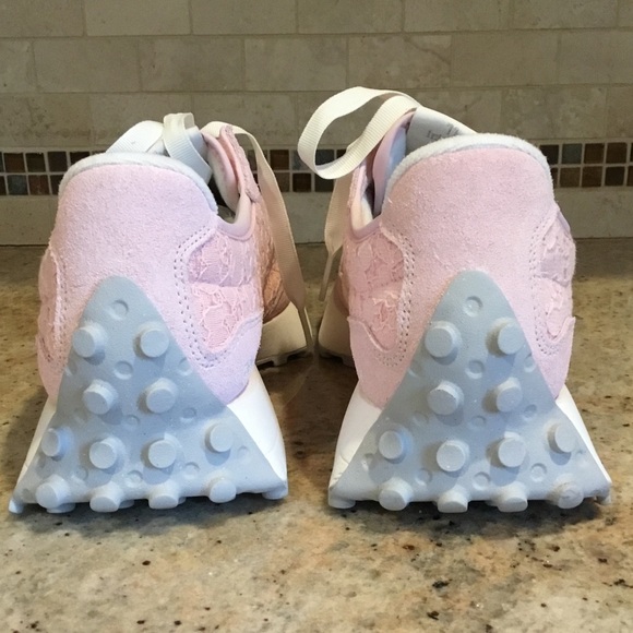 New Balance Pink Lace Pack Suede Lifestyle Sneakers 327 - Picture 7 of 15